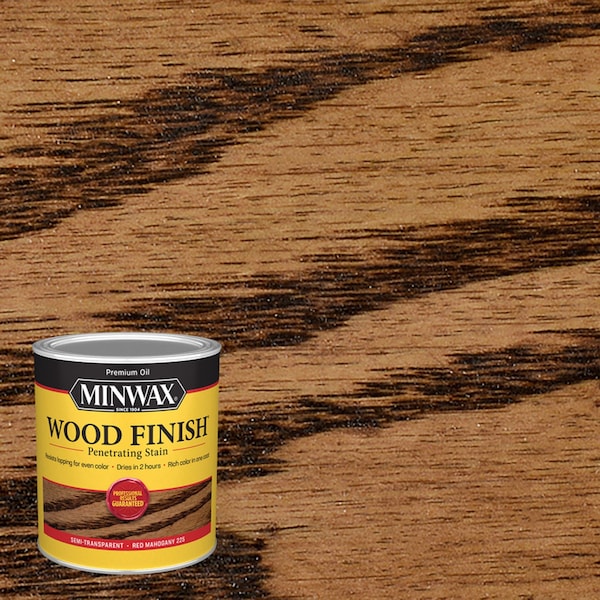 Minwax Wood Finish Semi-Transparent Red Mahogany Oil-Based Penetrating Wood Stain 1 qt 70007444 - main